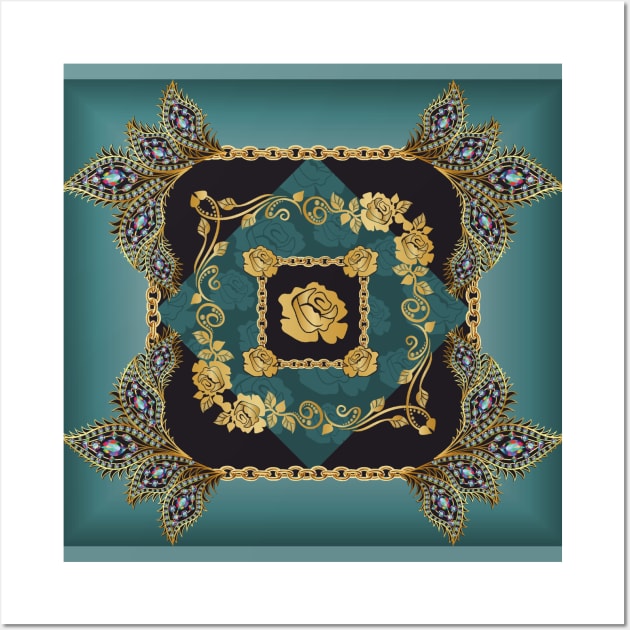 Gold rose, luxury design Wall Art by ilhnklv